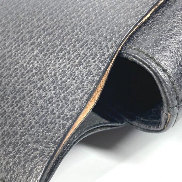 GUCCI 001・1118 vintage Bamboo Tote Bag Flap Hand Bag Leather gray - Picture 5 of 14